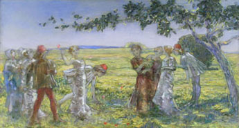 LUIGI CONCONI, Country scene from the Decameron, watercolour